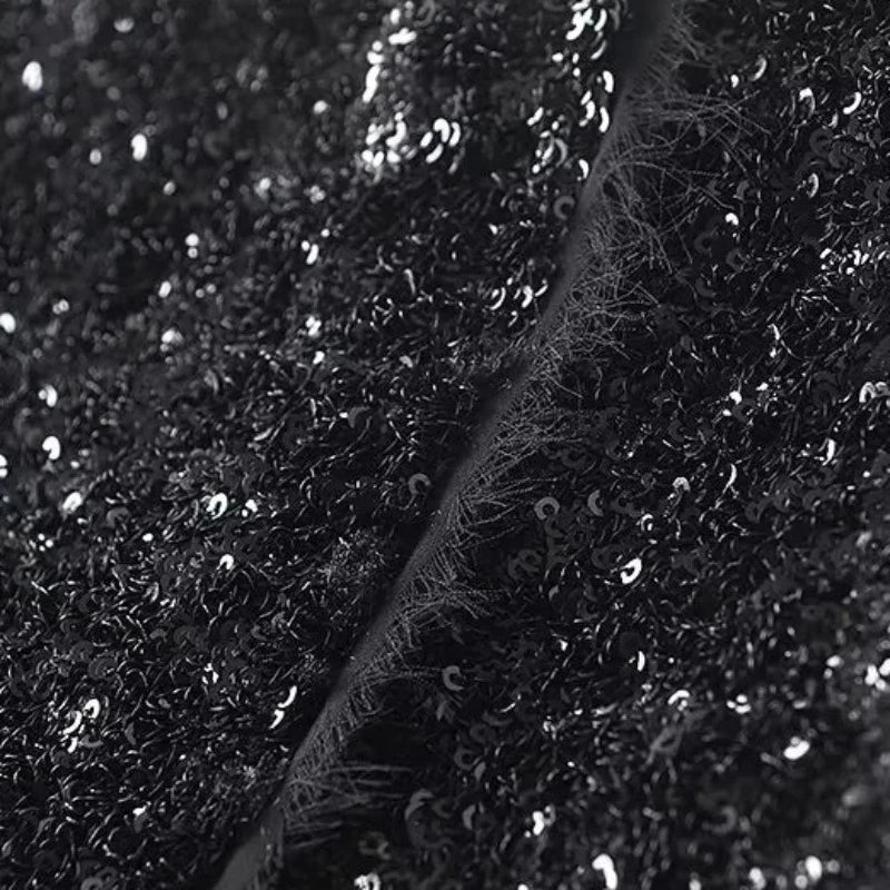 Mini Schwarz Pailletten Rock