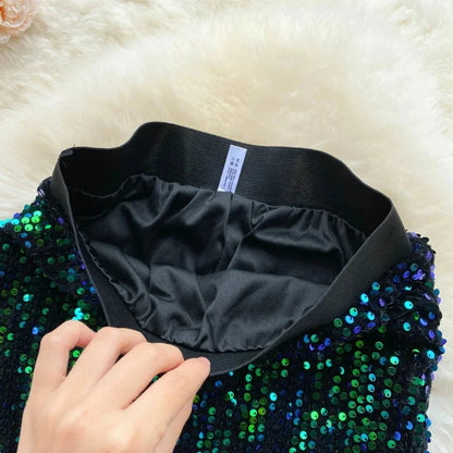 rock aus Pailletten mit Elastikbund