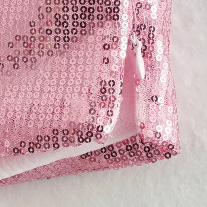 Top Crop Pailletten Rose Manches Plumes