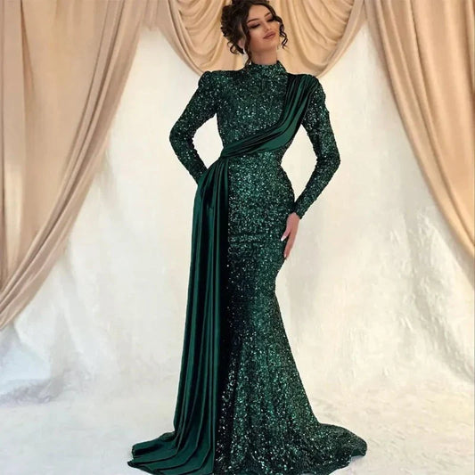 Elegantes Pailletten-Kleid mit Schleife