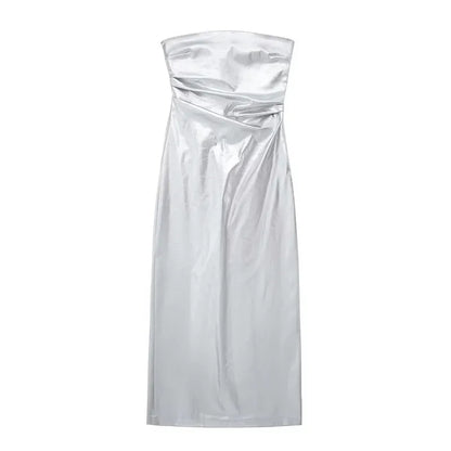 Silbernes Korsett Kleid