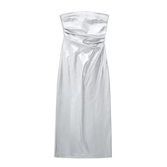 Silbernes Korsett Kleid
