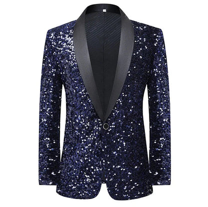 Herren Anzugjacke mit Pailletten