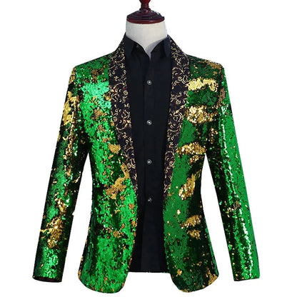 Herren Anzugjacke mit Pailletten