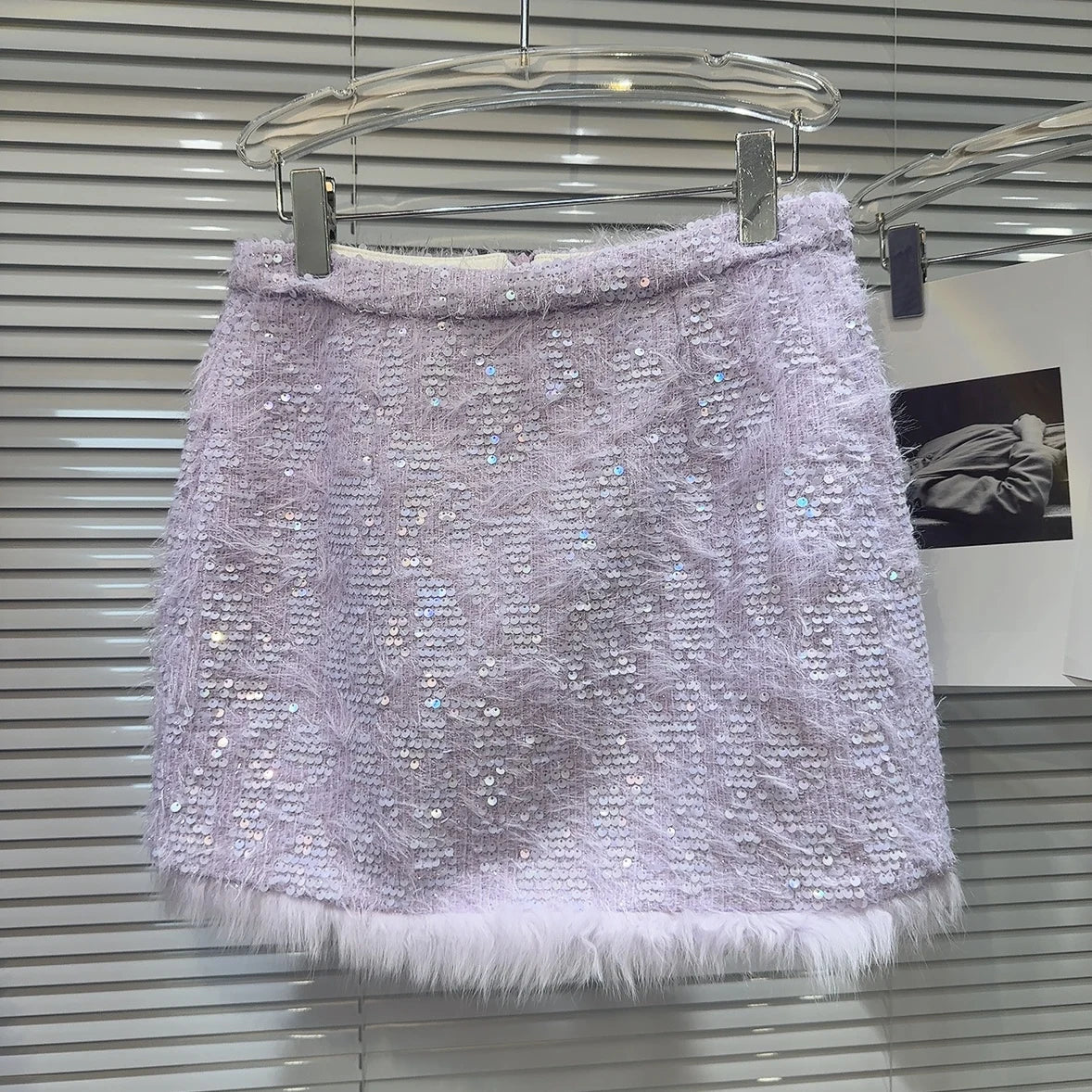 Elegantes Ensemble Jacke Rock Pailletten