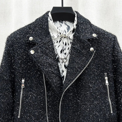 Herren Wolljacke mit Pailletten
