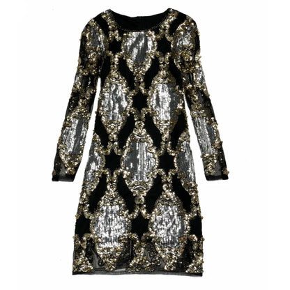 Abendkleid aus Pailletten in Schwarz