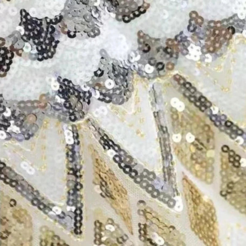 Minirock mit Pailletten Weiß