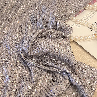 High-Waist Paillette Rock