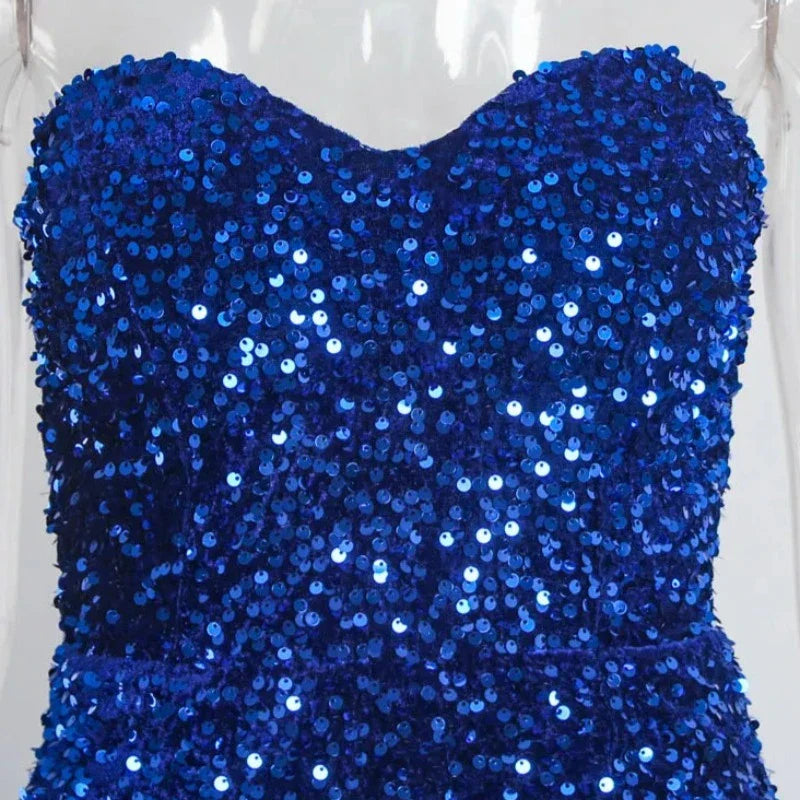 Robe de Soirée Bustier Paillette
