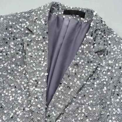 Herren Pailletten-Anzugjacke