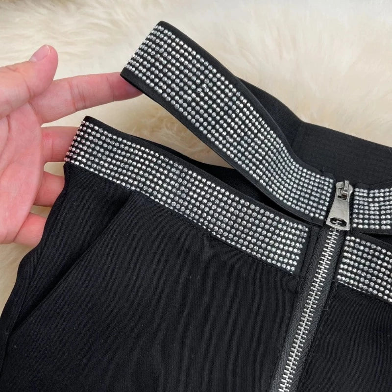 Schwarze Glitzerhose