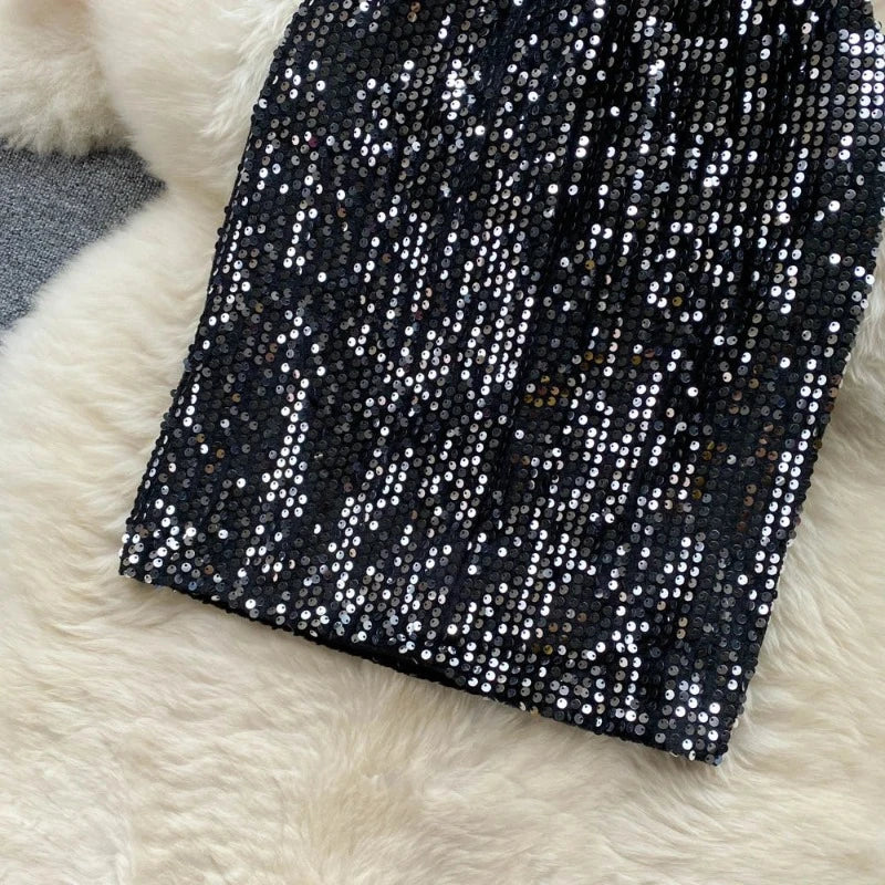 rock aus Pailletten mit Elastikbund