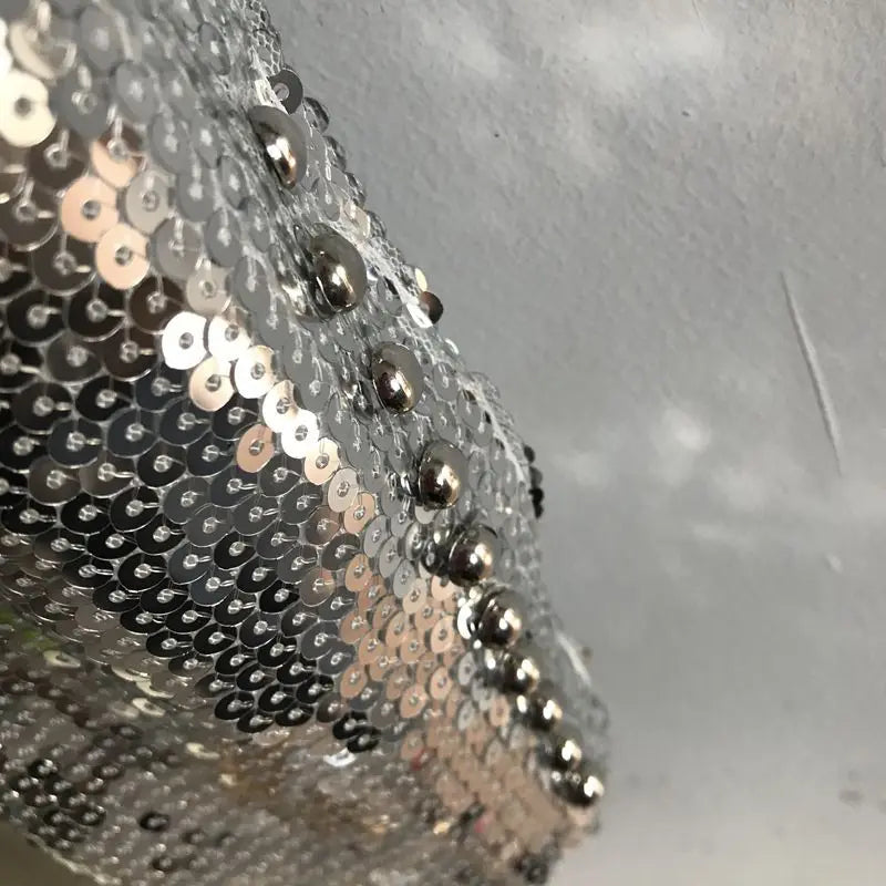 Obere Pailletten mit Reißverschluss