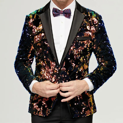 Multicolorglitzerkostüm für Herren