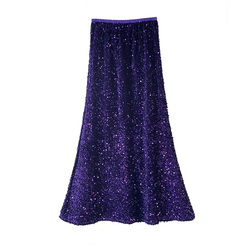 Rock mit Pailletten Fischschwanz