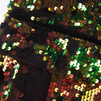 Männer Pailletten Kostüm-Set Grün