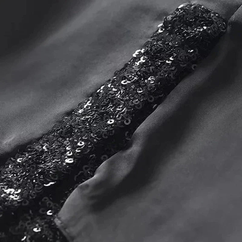 Mini Schwarz Pailletten Rock