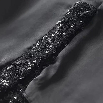 Mini Schwarz Pailletten Rock