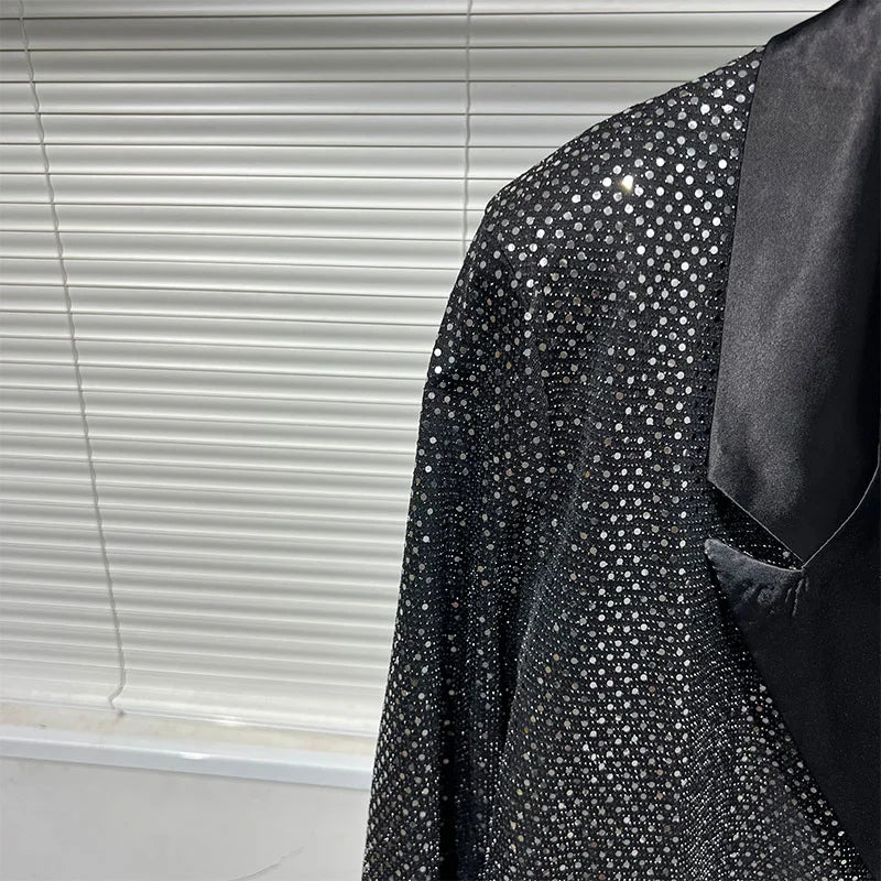 Herren Kostümjacke mit schwarzen Pailletten