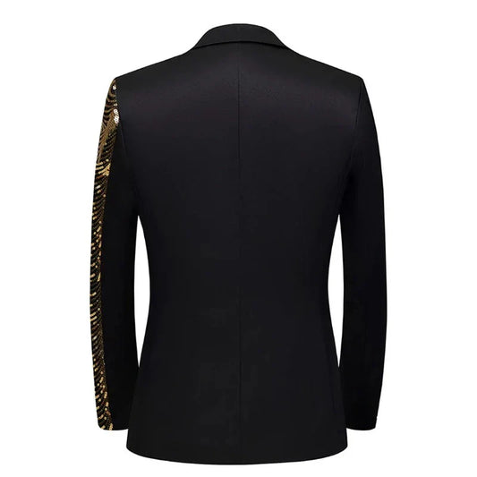 Herren Halbpailletten-Anzugsjacke