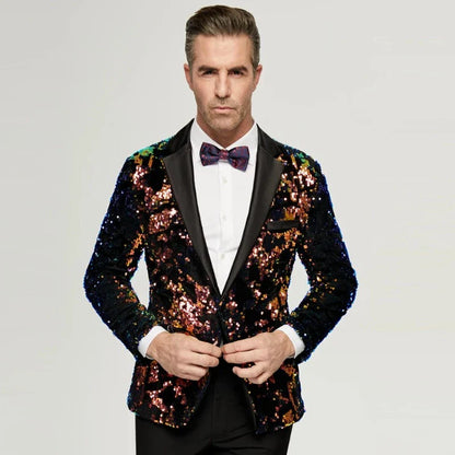 Multicolorglitzerkostüm für Herren