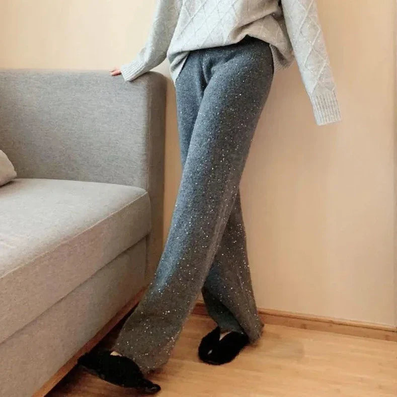 Damen Wollpaillettenhose
