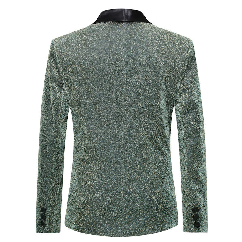 Anzugjacke mit Pailletten Herren Velours