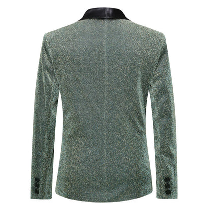 Anzugjacke mit Pailletten Herren Velours