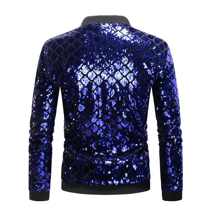 Damens Paillettenjacke mit Karomuster (Copy)