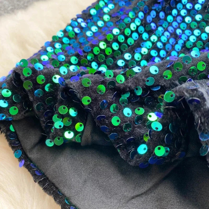 rock aus Pailletten mit Elastikbund