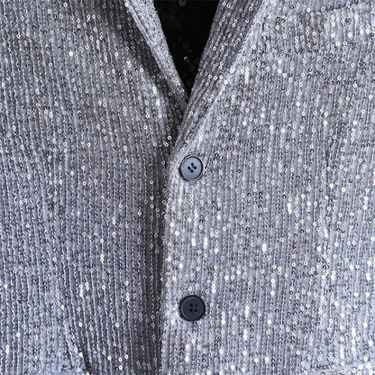 Herren Pailletten-Blazer Jacke