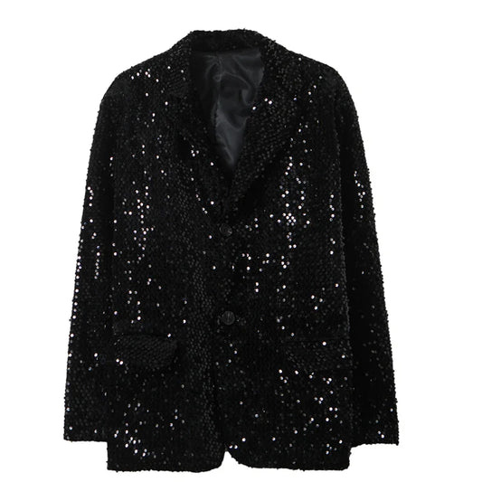Paillettenzuschnitt Herren Blazer Jacke
