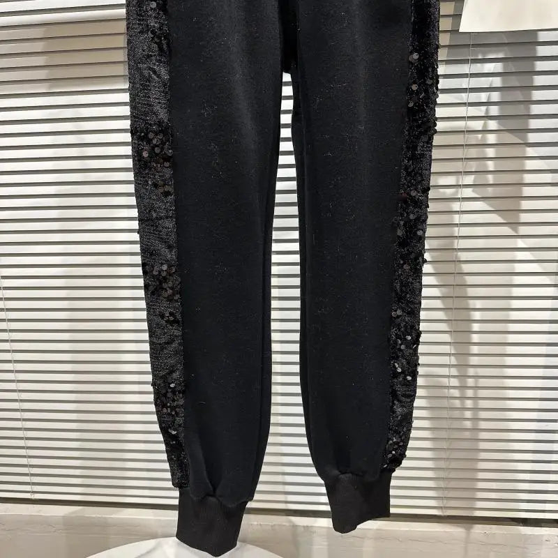 Jogging-Set mit Pailletten und Jacke