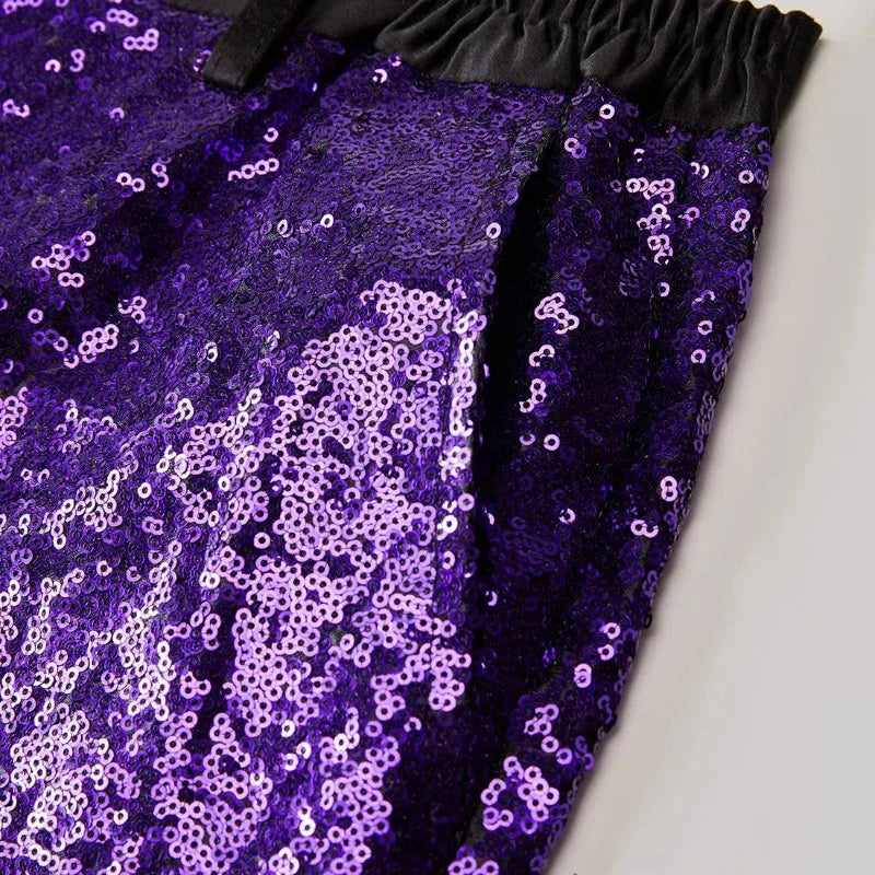 Anzugjacke mit Pailletten-Hose im Farbverlauf für Herren