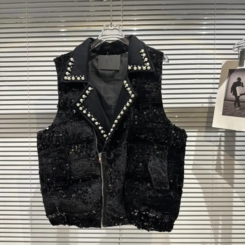 Jogging-Set mit Pailletten und Jacke