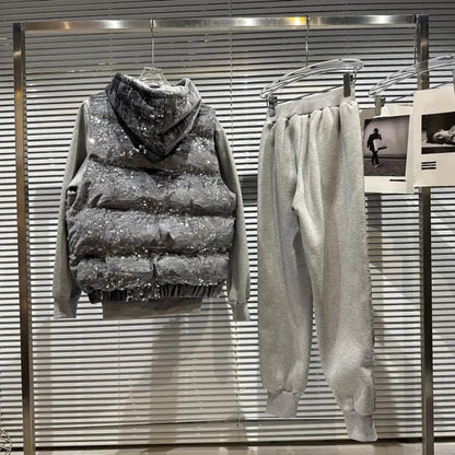 Jogging-Set mit Pailletten und Jacke