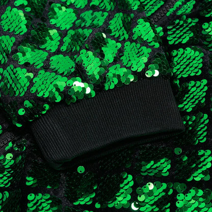 Damens Paillettenjacke mit Karomuster