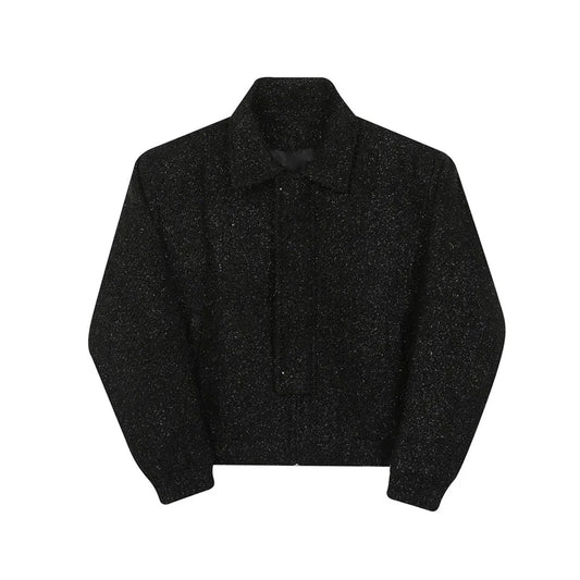 Schwarze Paillettenjacke für Herren