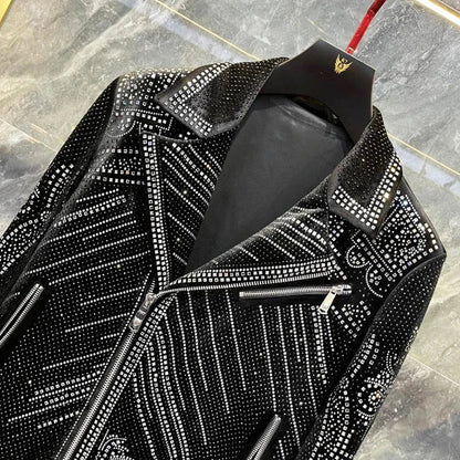 Bomberjacke mit Strass für Herren