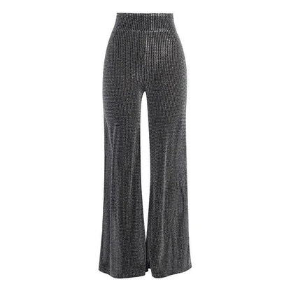 Paillettenhose Grau Damen