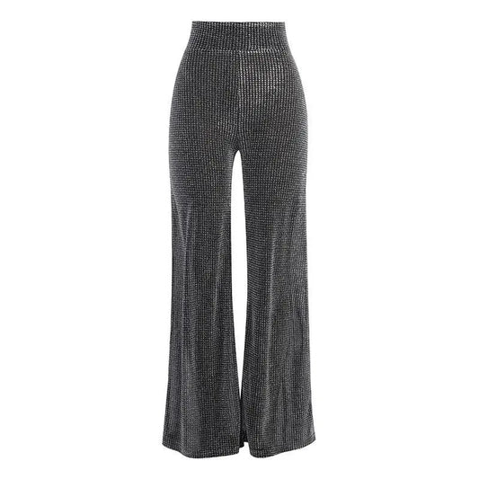 Paillettenhose Grau Damen