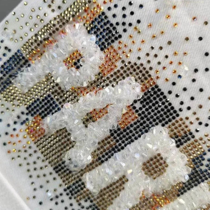 Short Jean Strass Blanc Paris