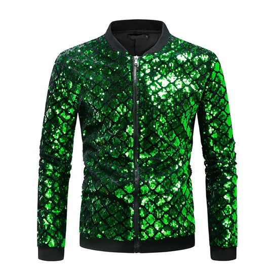 Damens Paillettenjacke mit Karomuster