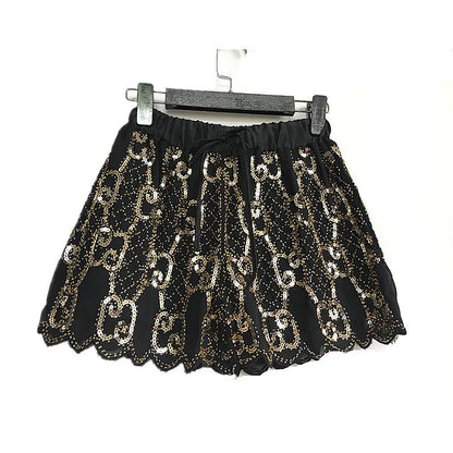 Kurzes Kleid mit Pailletten für Damen