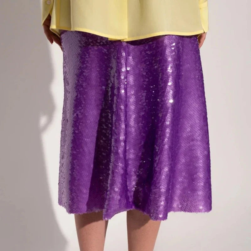 Glitzerrock violett