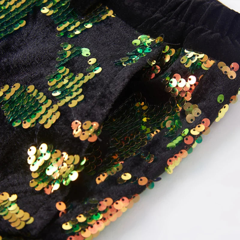 Männer Pailletten Kostüm-Set Grün