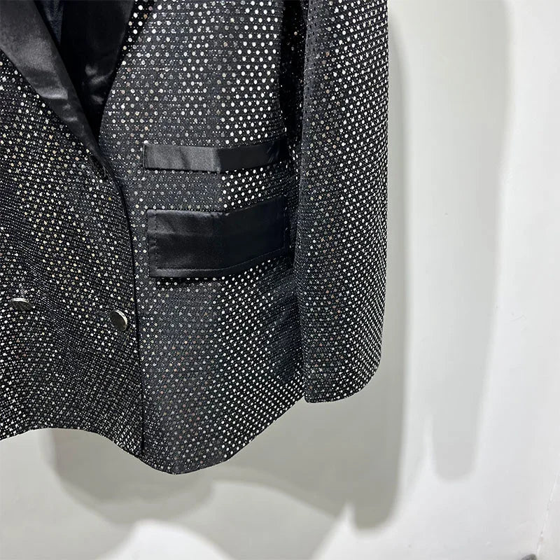 Herren Kostümjacke mit schwarzen Pailletten