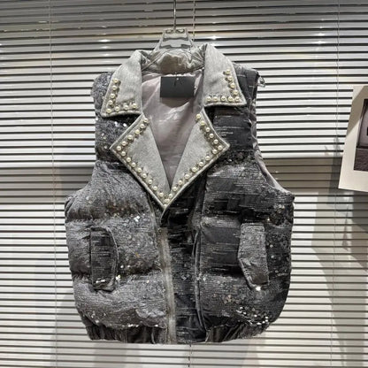 Jogging-Set mit Pailletten und Jacke