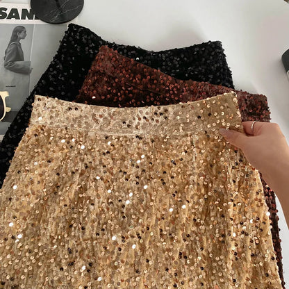 Kurzer Paillettenrock